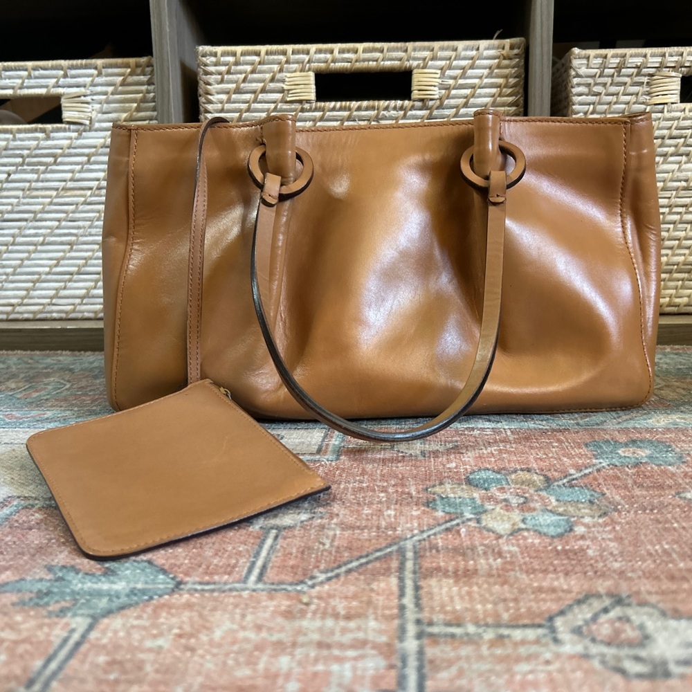 GUCCI Tom Ford Jackie Vitello Calfskin Leather Bag w/ Zip Pouch Vintage 90s VTG - Picture 6 of 16
